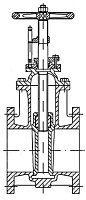 AW 111 Flanged Gate Valve, flat body, pos. indicator