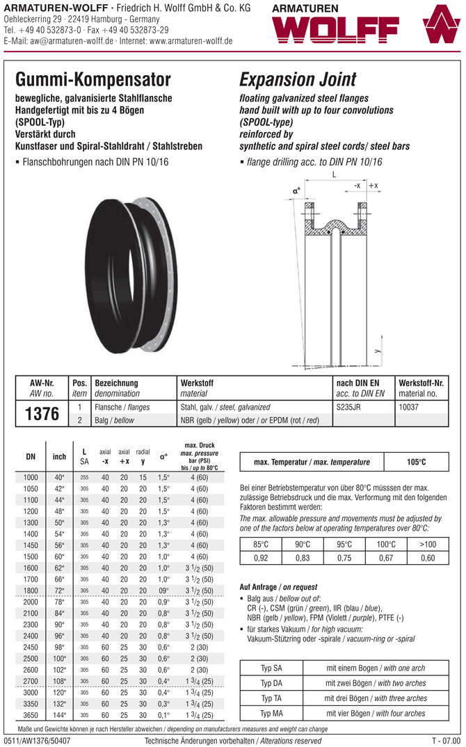 AW 1376 Expansion Joint